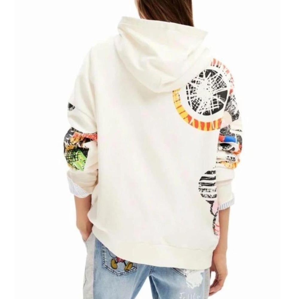 Desigual x M. Christian Lacroix Cubist Mickey Mouse Hoodie Medium - Picture 2 of 8